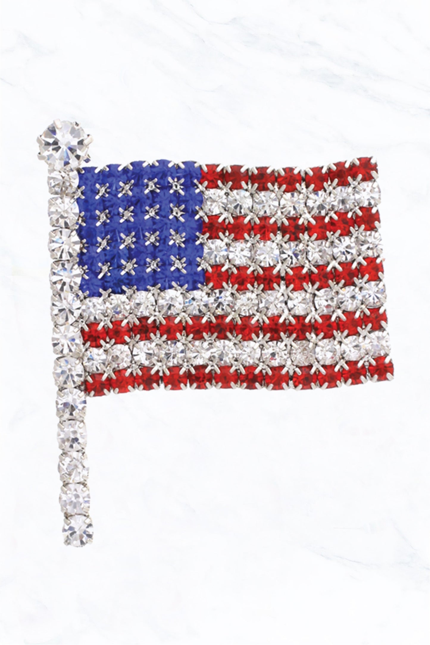 Wave American Flag Pin
