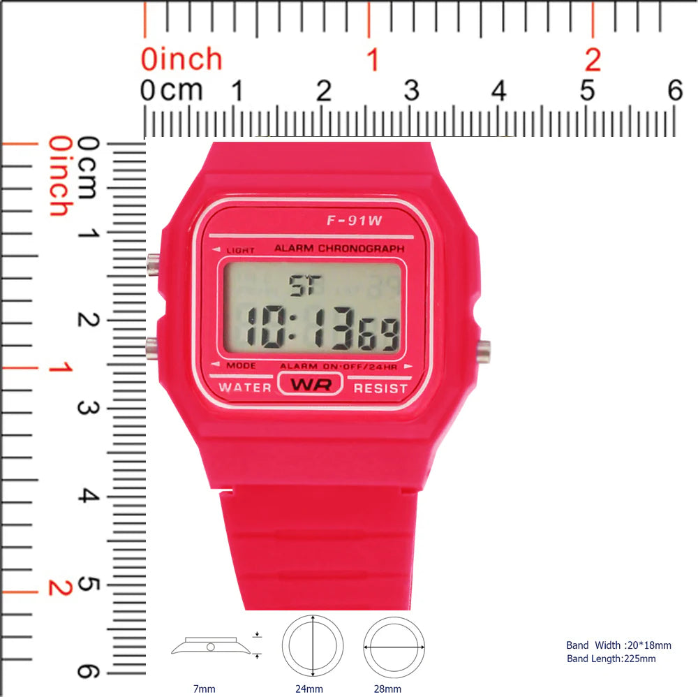 Retro Water-Resistant Digital Watch | Casual Sport Watch