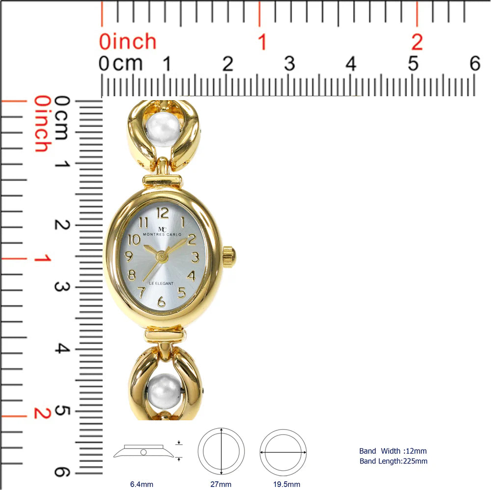 Women's Lavender Dial Montres Carlo Bracelet Watch