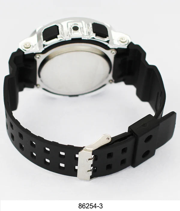 Men's 5ATM Water Resistant Digital Sport Watch | Silver-Tone