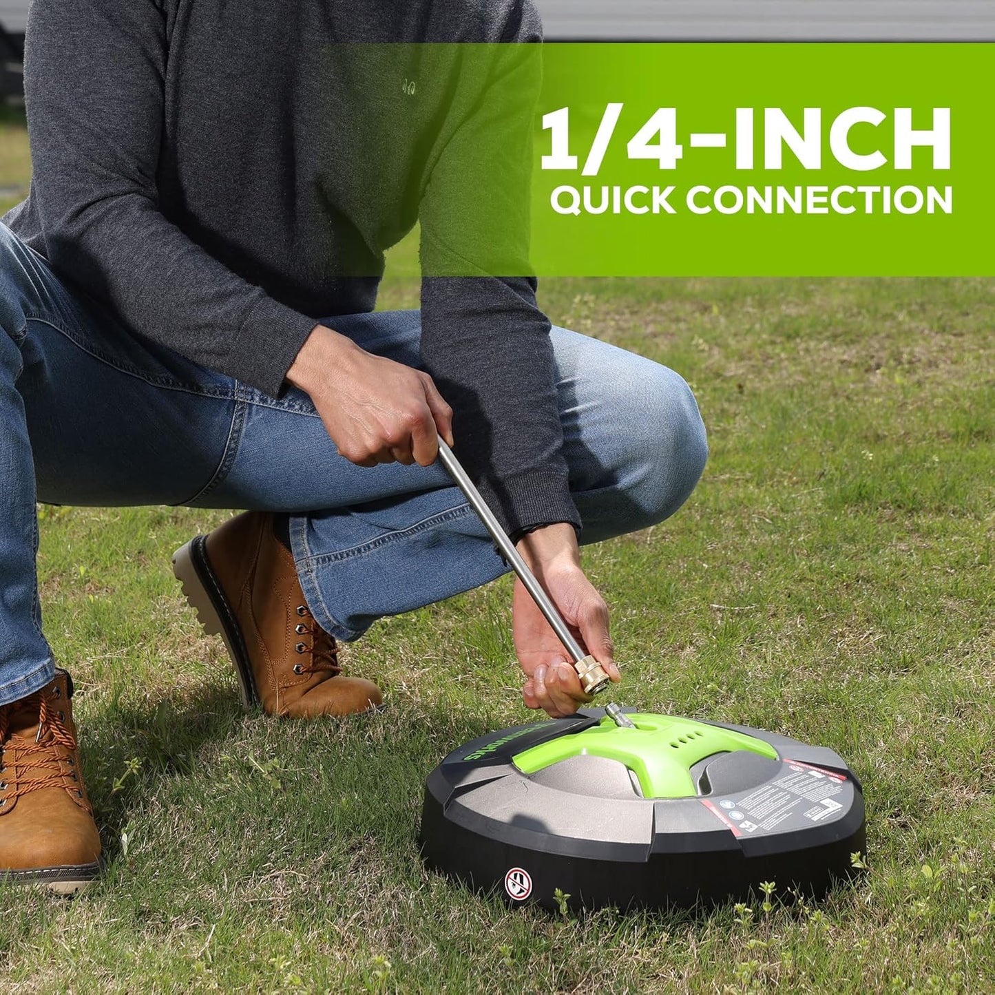 GreenWorks 5210902 15" Extension Included Surface Cleaner
