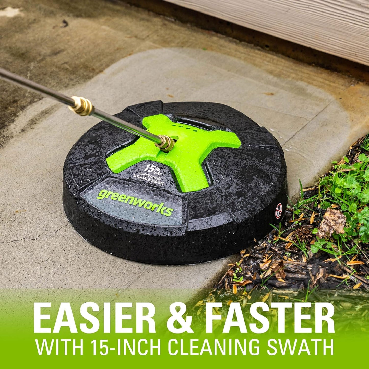 GreenWorks 5210902 15" Extension Included Surface Cleaner