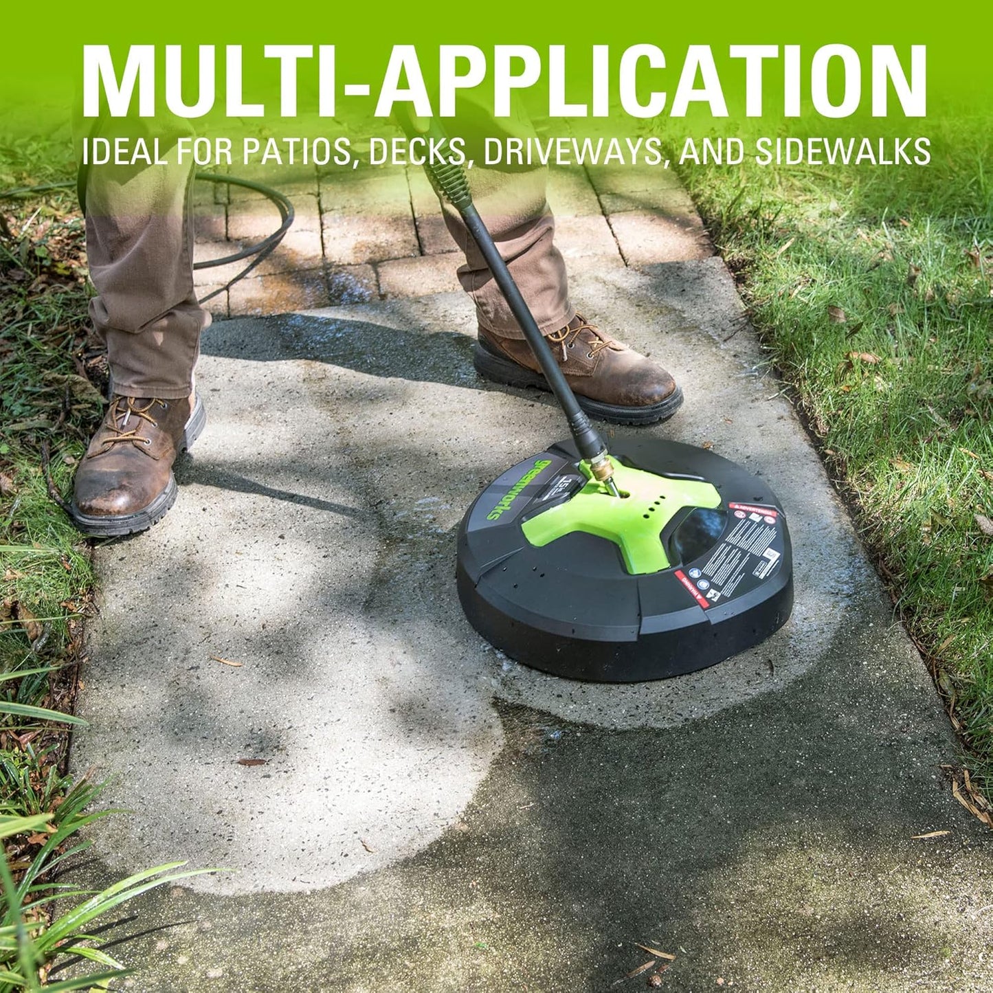 GreenWorks 5210902 15" Extension Included Surface Cleaner