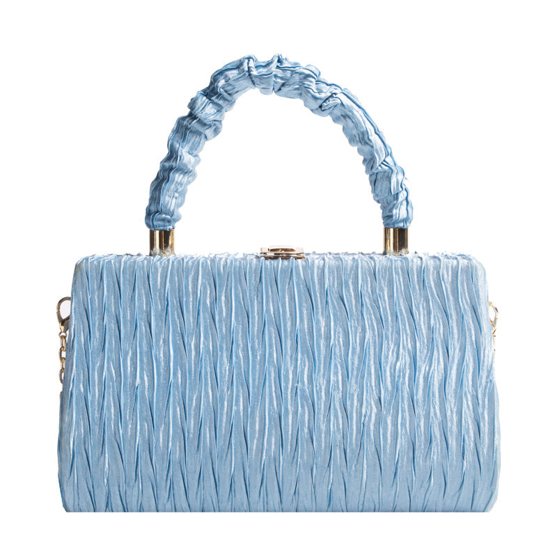 Quilted Satin Clutch Evening Bag