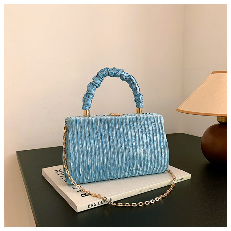 Quilted Satin Clutch Evening Bag
