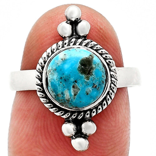 Kingman Turquoise With Pyrite Ring size-7 R-1127 SDR243733