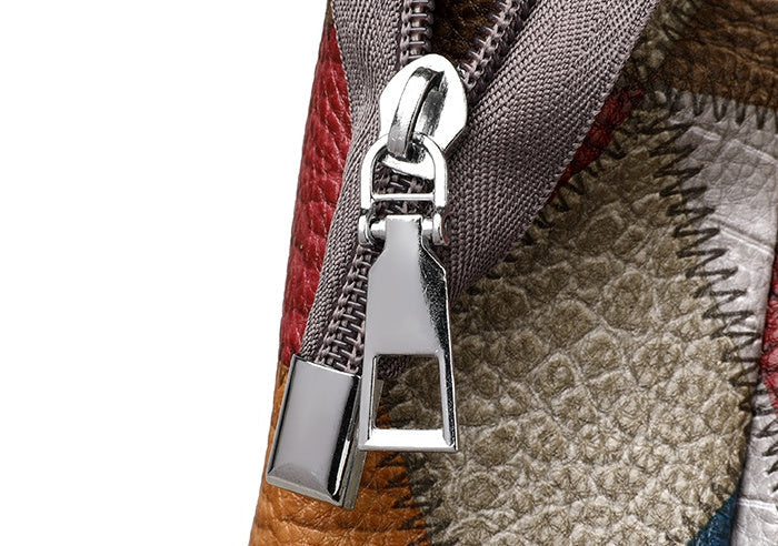 Retro Geometric Pattern Color-matching Shoulder Bag Fashion Large