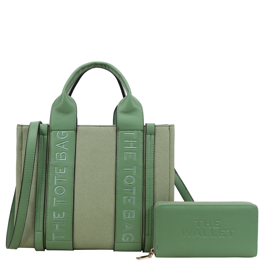Fashion "The Tote Bag" Handbag + Wallet Set