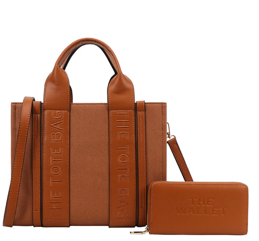 Fashion "The Tote Bag" Handbag + Wallet Set