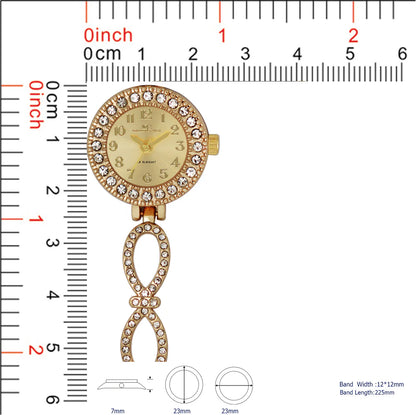 Women's Montres Carlo Jewlery Gift Box with Metal Watch