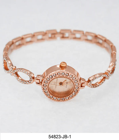 Women's Montres Carlo Jewlery Gift Box with Metal Watch