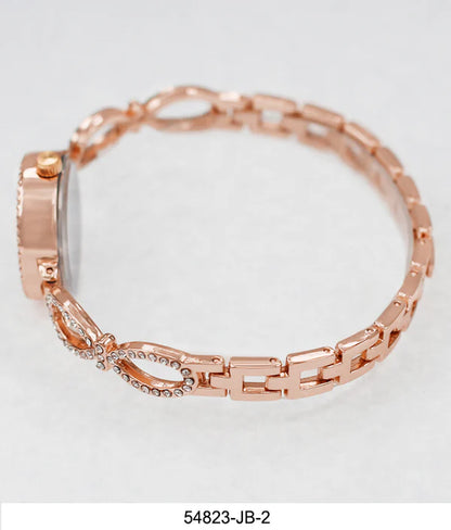 Women's Montres Carlo Jewlery Gift Box with Metal Watch