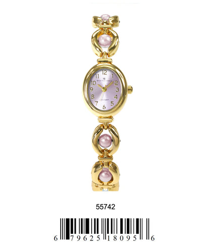 Women's Lavender Dial Montres Carlo Bracelet Watch