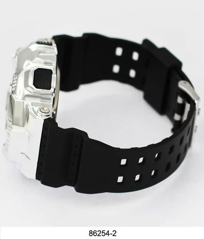 Men's 5ATM Water Resistant Digital Sport Watch | Silver-Tone