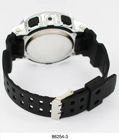 Men's 5ATM Water Resistant Digital Sport Watch | Silver-Tone