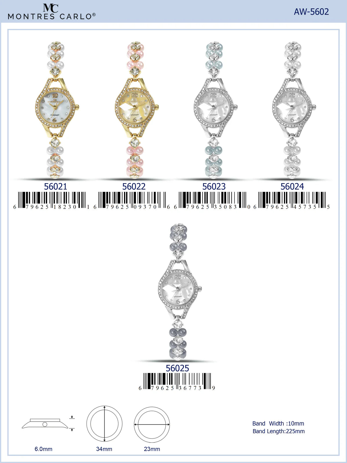 Women's Montres Carlo Bracelet Watch