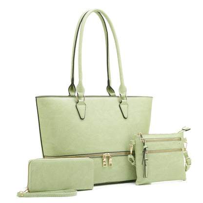 3-IN-1 -Quality Totes - Crossbody & Wallet Set