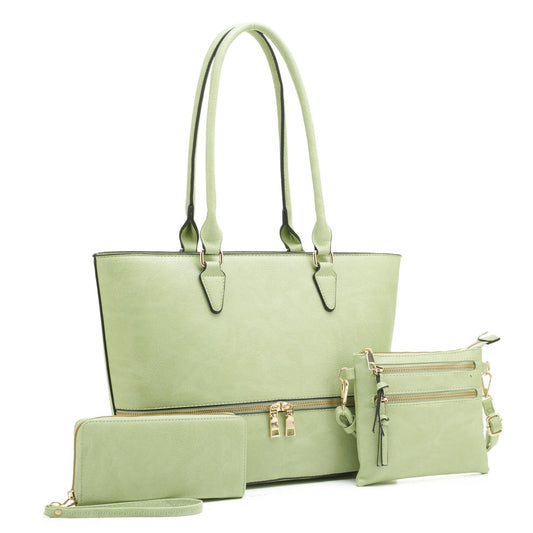 3-IN-1 -Quality Totes - Crossbody & Wallet Set