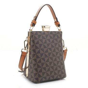 Monogram Structured Frame Satchel / Cross-body Bag