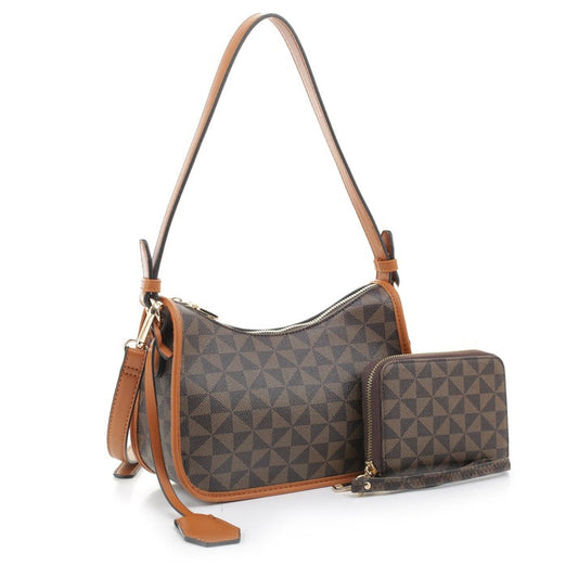 2-in-1 Monogrammed Medium Shoulder/ Cross-Body Set