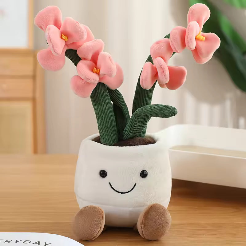 Artificial Flower Plush Toy Green Plants Bloom Cactus Sunflower Cactus Soft Dolls Girls Boys Kawaii Xmas Gift Home Decor