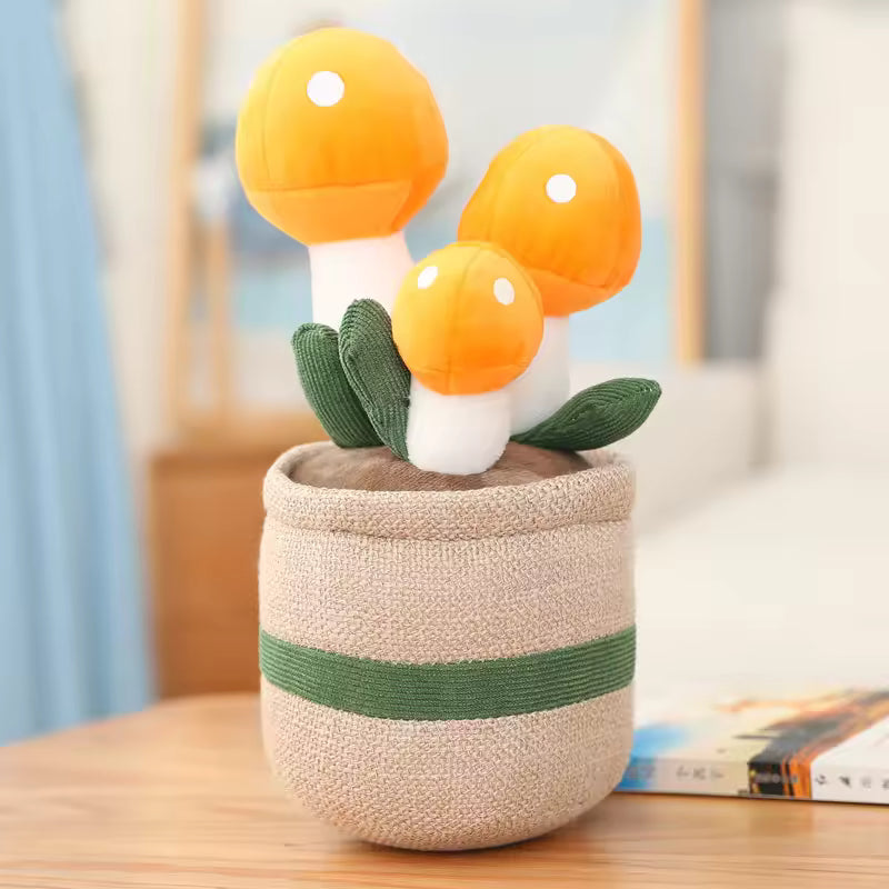 Artificial Flower Plush Toy Green Plants Bloom Cactus Sunflower Cactus Soft Dolls Girls Boys Kawaii Xmas Gift Home Decor