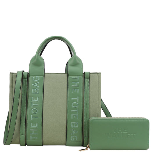 Fashion "The Tote Bag" Handbag + Wallet Set