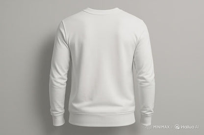 Classic Full Sleeve White T-Shirt for Men & Women | EleganceOutlet
